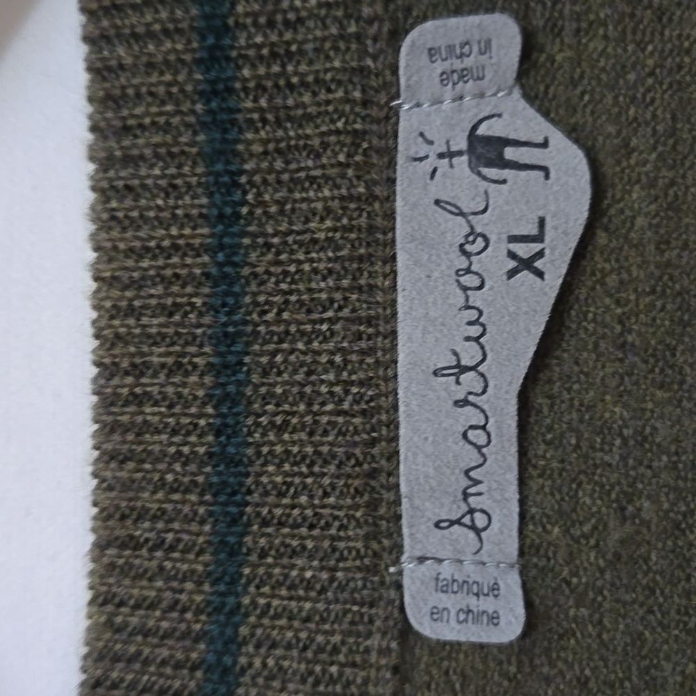 Smartwool Men's V-neck Sweater Size XL Olive Green - Picture 2 of 11